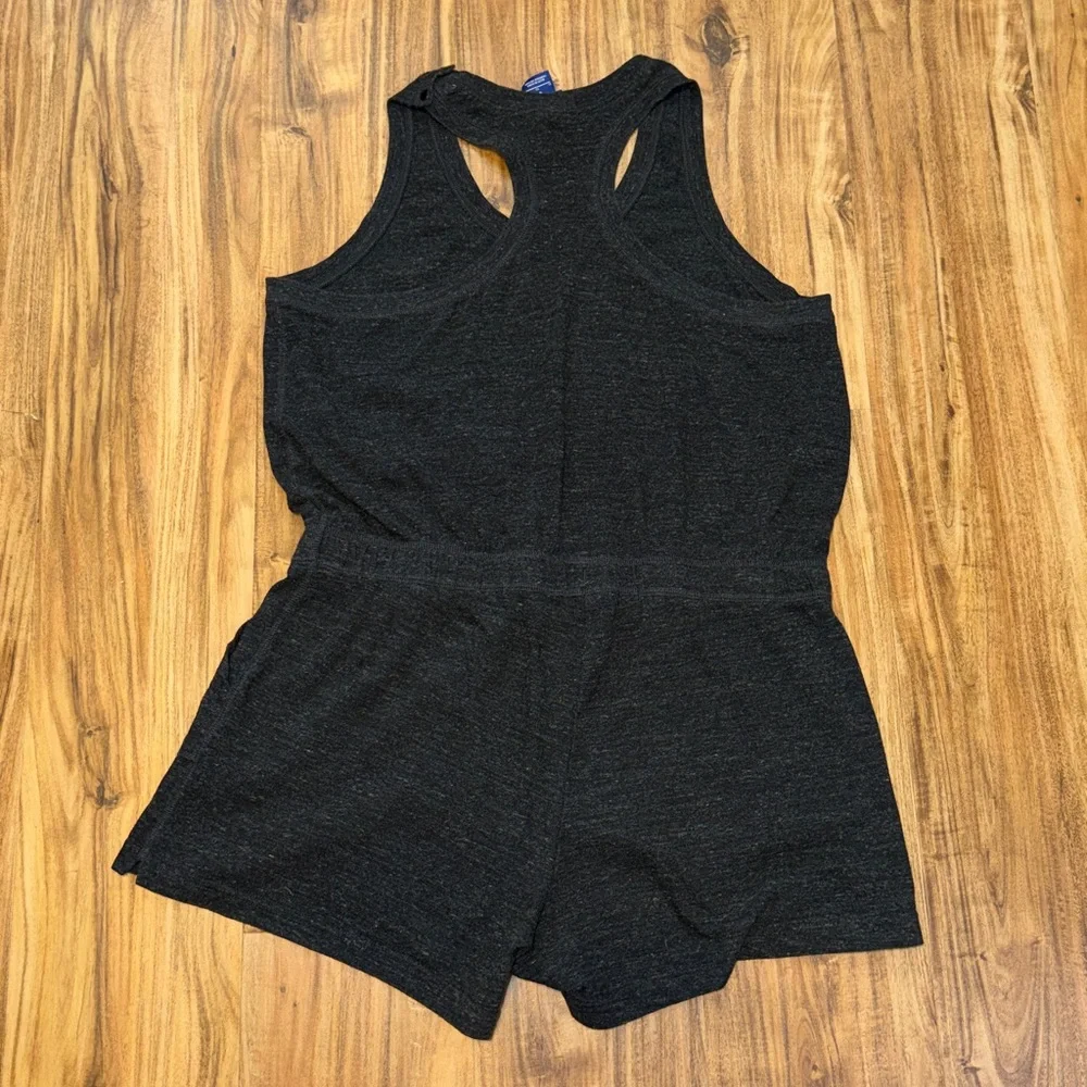 Nike women charcoal grey romper jumper  Racerback athletic casual one piece - Picture 8 of 11